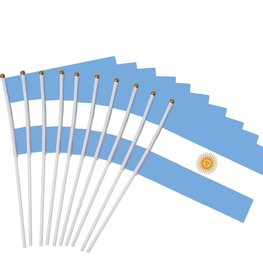 Lot de 10 Drapeaux à Main