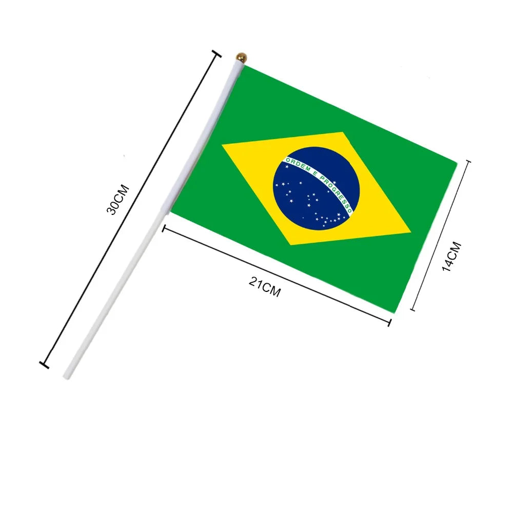 Lot de 10 Drapeaux à Main