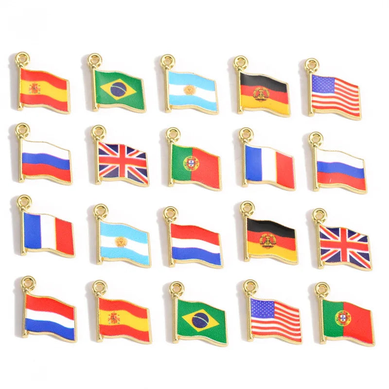 Porte-clés Football Drapeaux du Monde 🌍⚽
